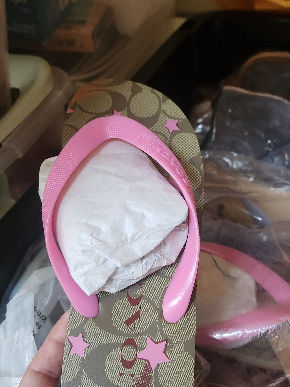 COACH Red & Pink Slide Sandals⭐️ - Picture 3 of 7